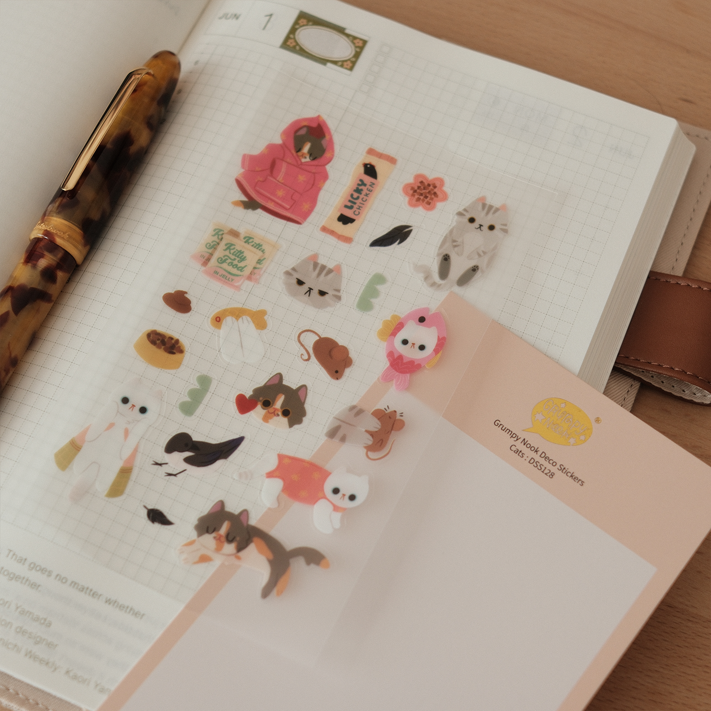 Grumpy Nook Deco Sticker Sheet: Cats
