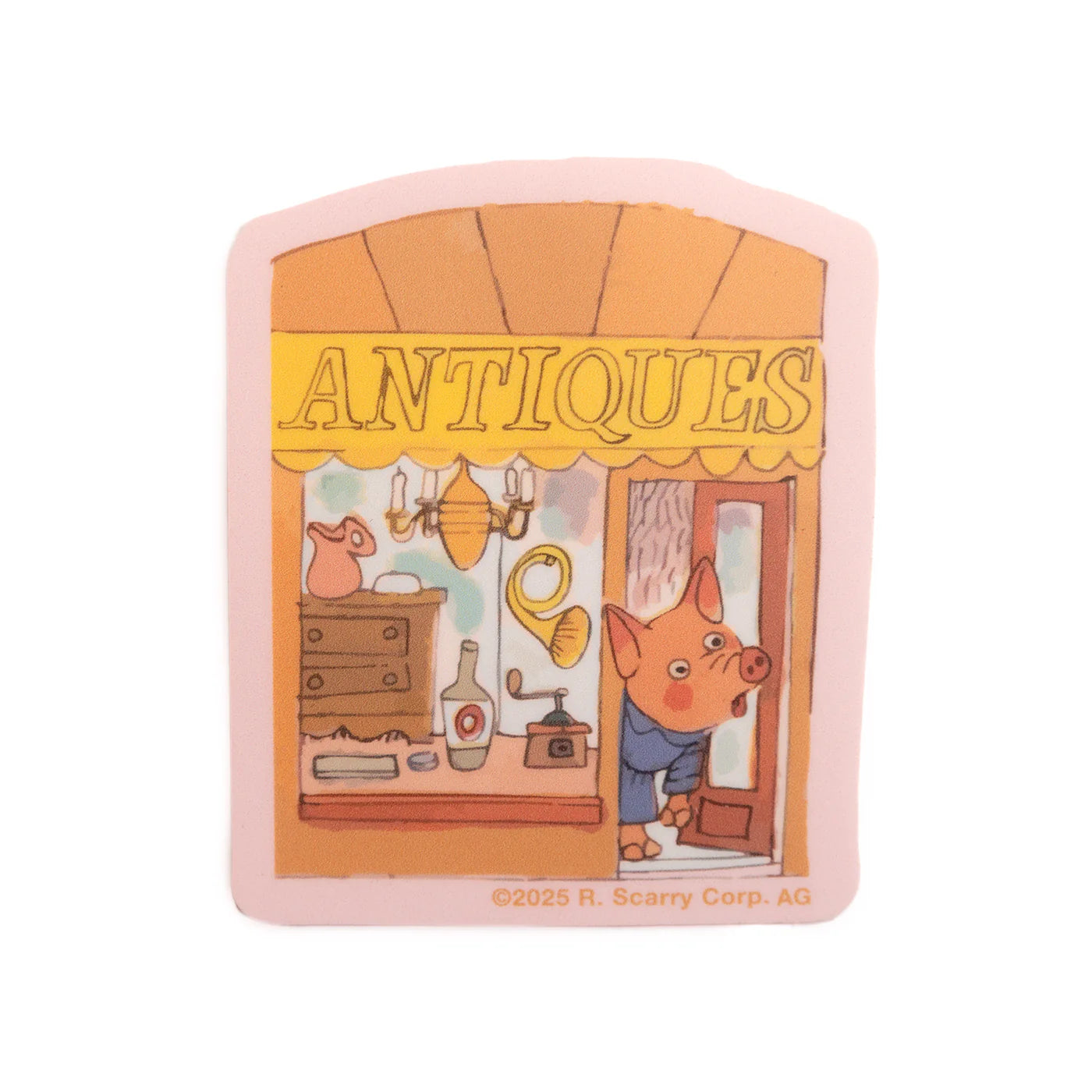3P4 x Richard Scarry Vinyl Sticker: Antique Shop