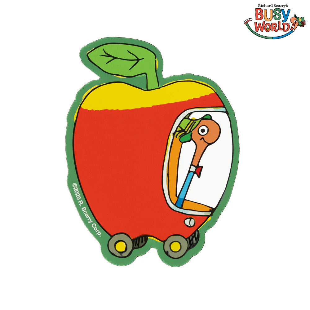 3P4 x Richard Scarry Vinyl Sticker: Apple Car