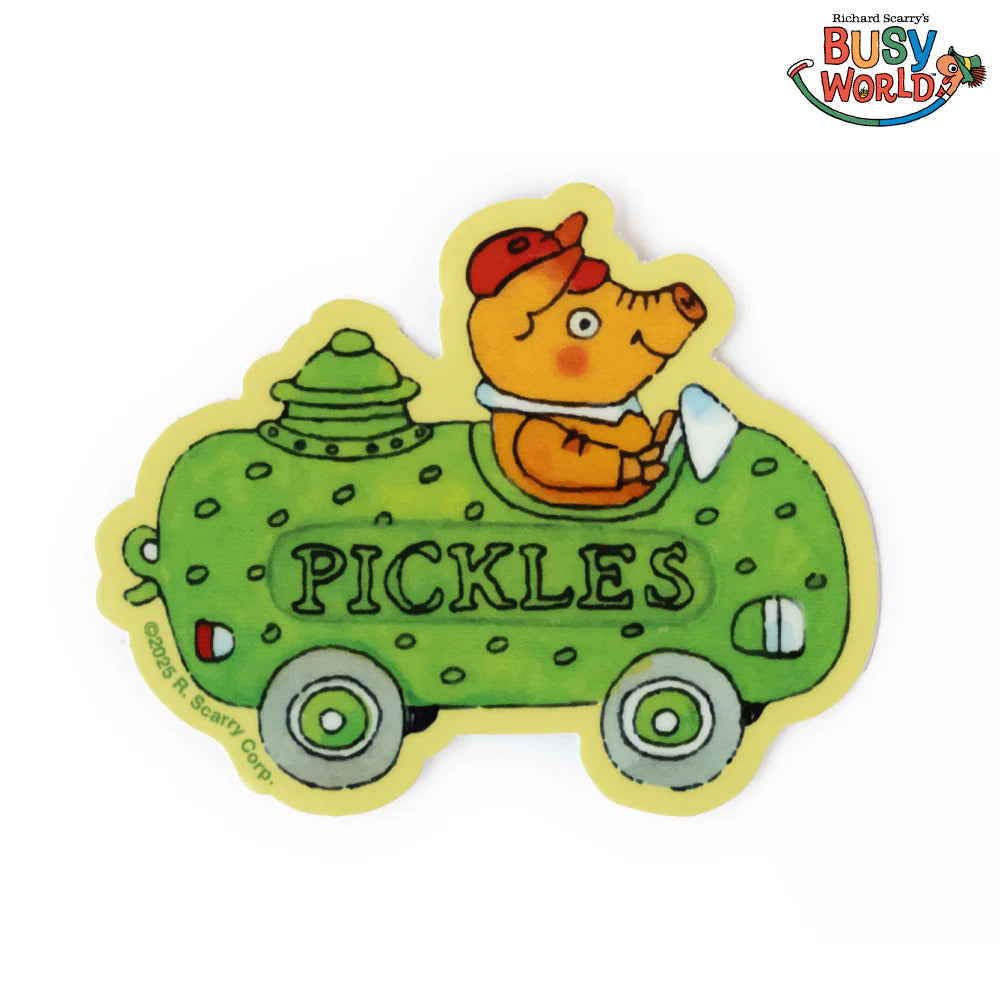 3P4 x Richard Scarry Vinyl Sticker: Pickle Car