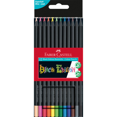 SECOND: Faber-Castell Black Edition Colouring Pencils 12 Pack