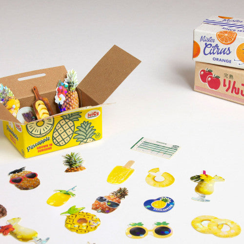 Mini Decoration Sticker Box: Pineapples