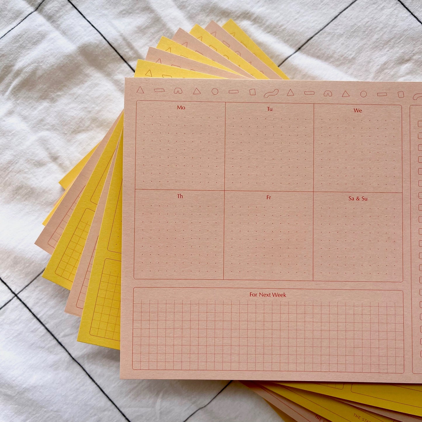 Mini Shapes Weekly Planner Pad: A5 (2 colours available)