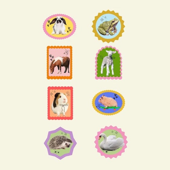Washi Flake Mini Stickers: Animals