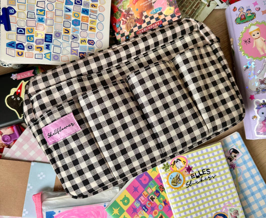 Shellflower Gingham Journal Pouch