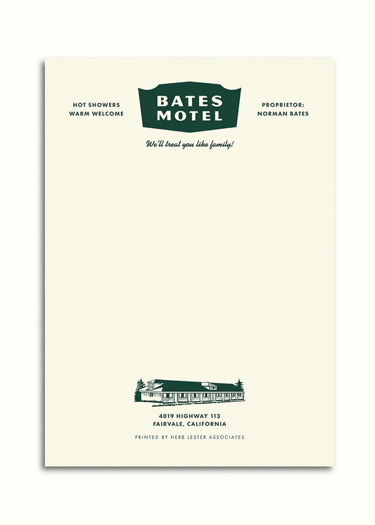 Fictional Hotel Notepad: Bates Motel