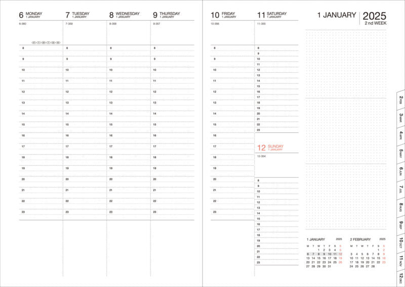 2024-2025 Diary: A5 Green Gradient