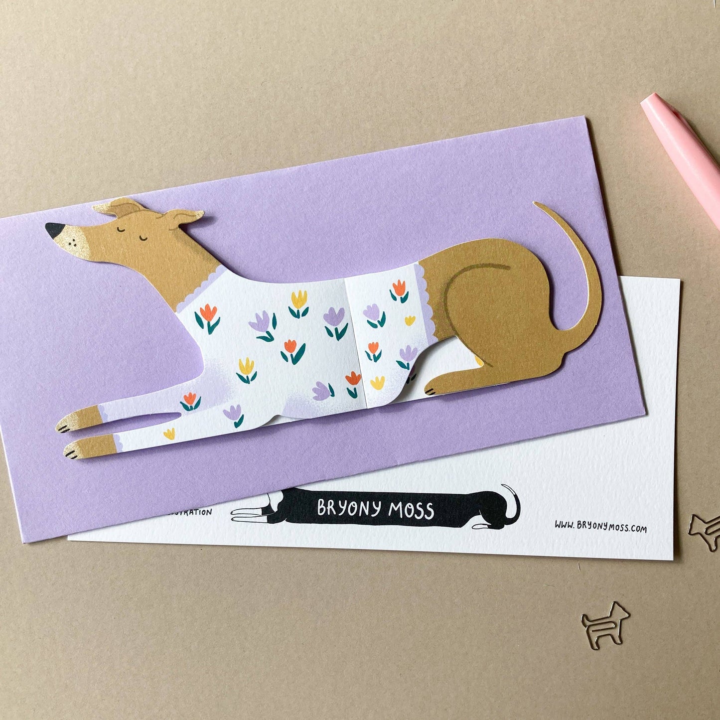 Bunny, Long Doggo Shaped Extendable Card