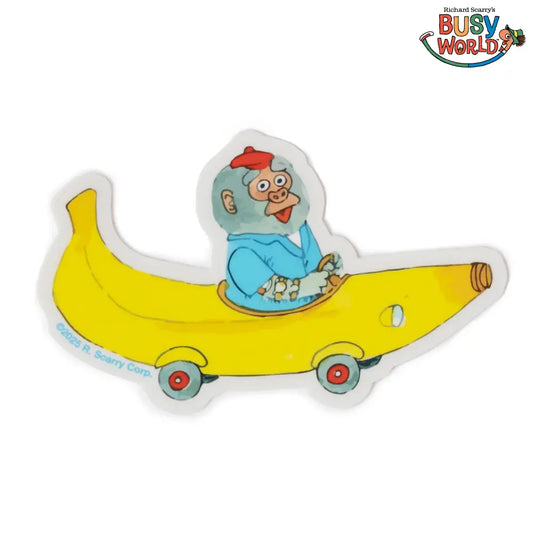 3P4 x Richard Scarry Vinyl Sticker: Banana Car