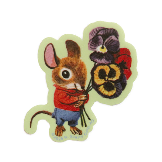 3P4 x Richard Scarry Vinyl Sticker: Mouse Bouquet
