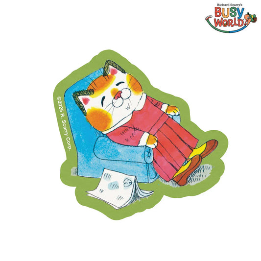 3P4 x Richard Scarry Vinyl Sticker: Sally Cat Lounging