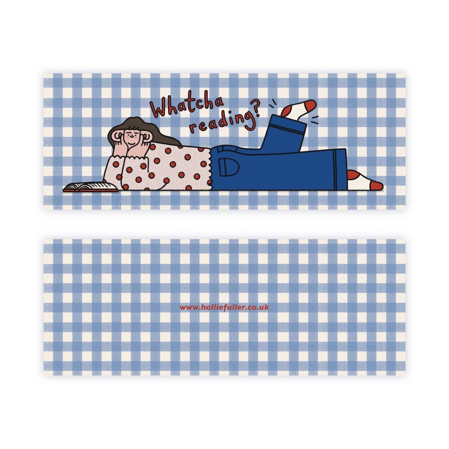 Whatcha Reading? Gingham Bookmark