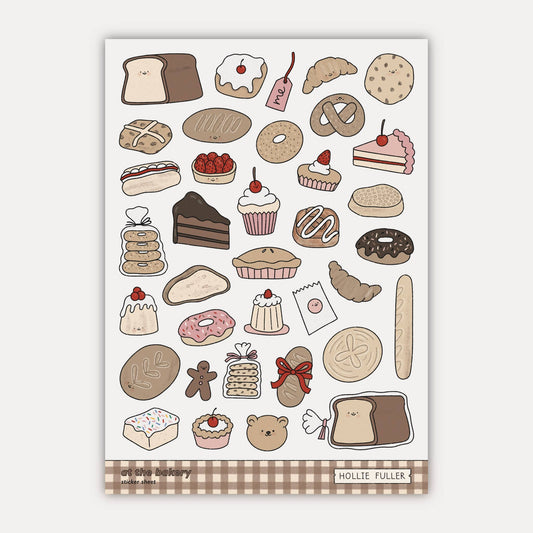 Hollie Fuller Mini Sticker Sheet - At The Bakery