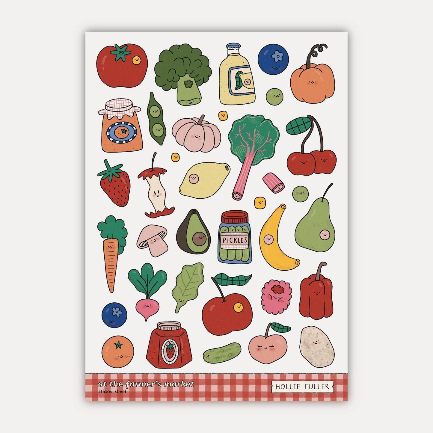 Hollie Fuller Mini Sticker Sheet - At The Farmer's Market
