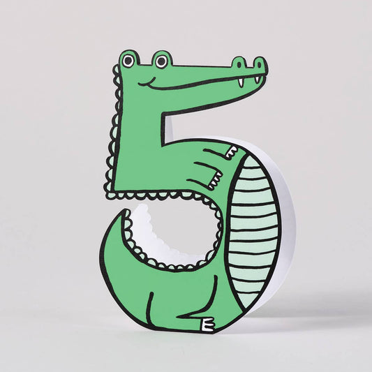 Croc 5th Birthday Card