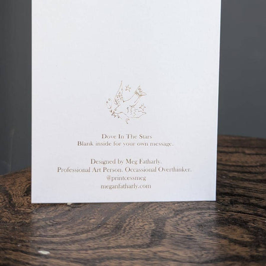 Dove Keepsake Card | Gold Embossed Art Card