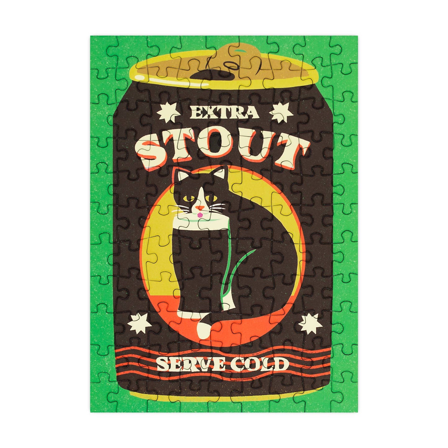 Extra Stout Cat  - 99 Piece Mini Jigsaw Puzzle