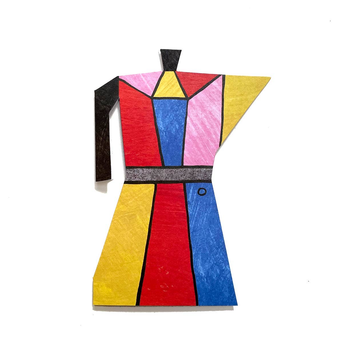Colour Block Coffee Pot Card