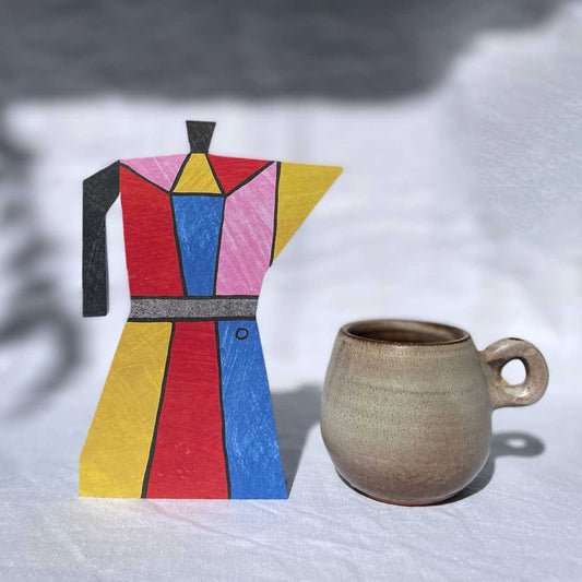 Colour Block Coffee Pot Card