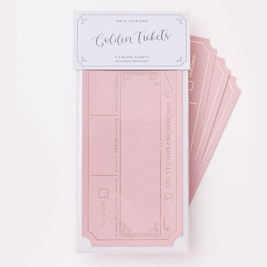 Golden Tickets (Available in Pink or Green)