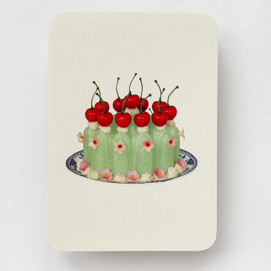 Chartreuse Cream Blancmange Greeting Card