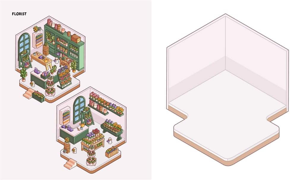 Cute 'n' Cozy Sticker Therapy Book: Cozy Town