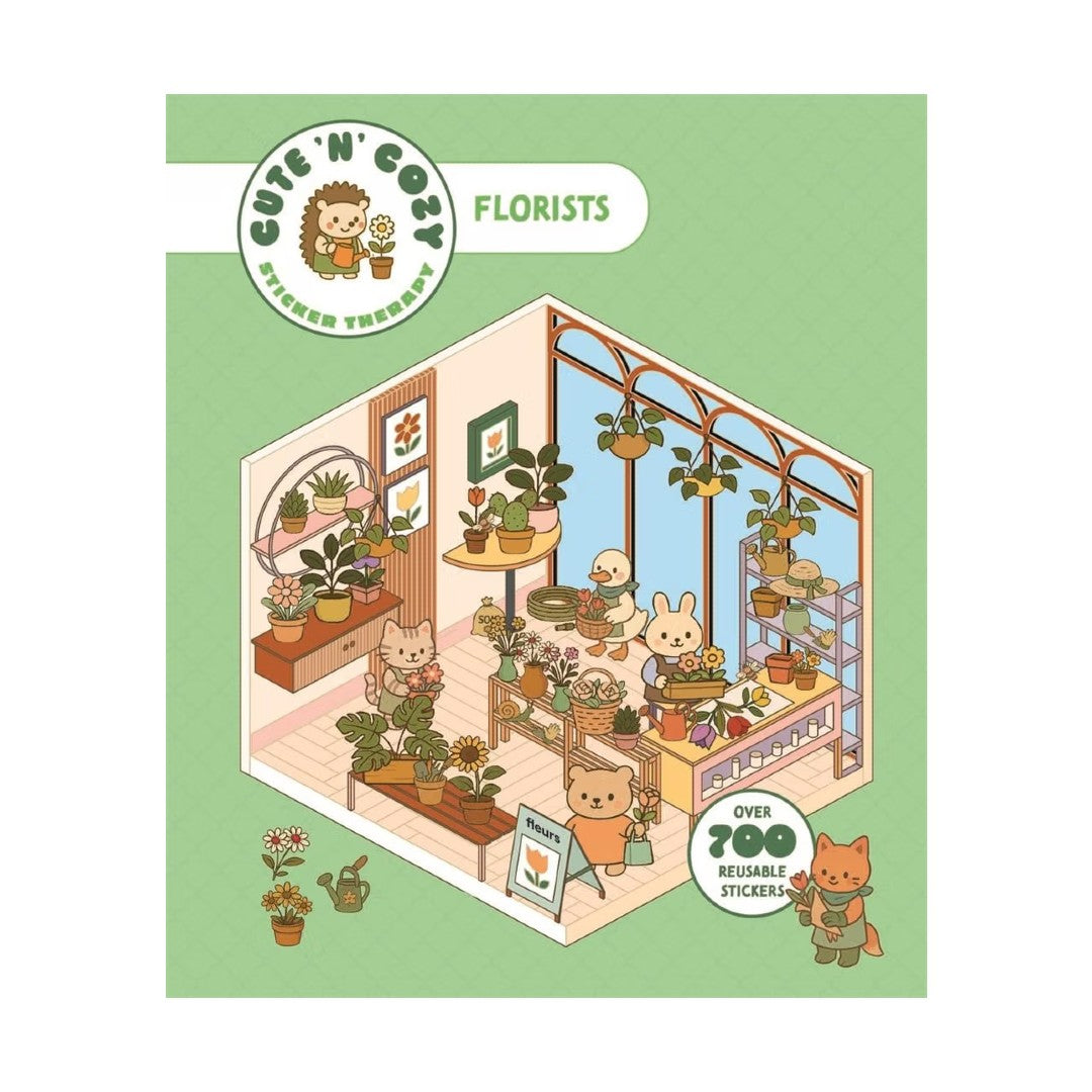 Cute 'n' Cozy Sticker Therapy Book: Florists