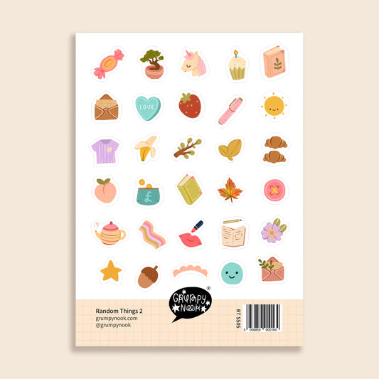 Grumpy Nook Sticker Sheet: Random Things 2