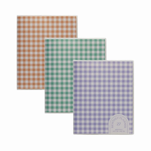 Hightide Glow Gingham Monthly Square Diary 2027