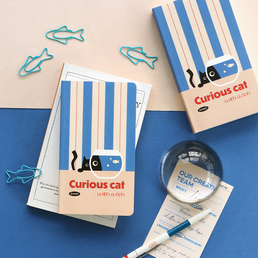 Slow Handy Notebook: Curious Cat