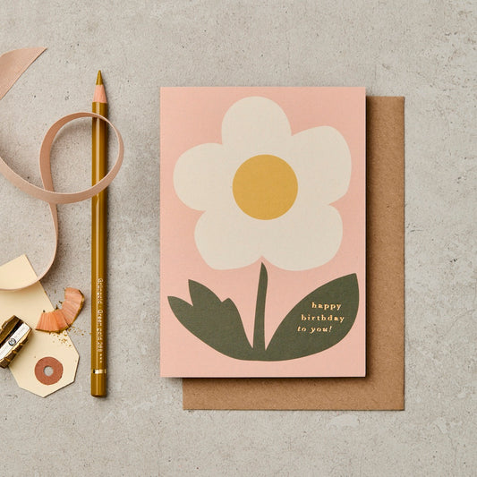 Happy Birthday Flower Card