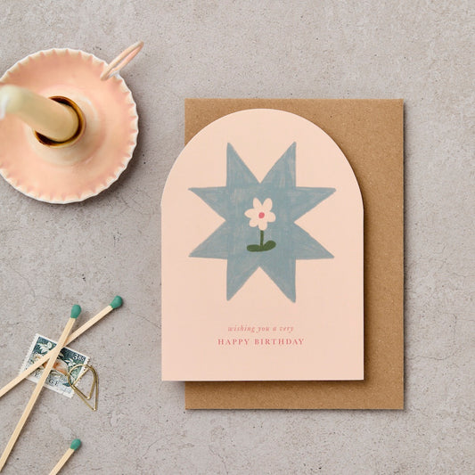 Quilt Star Arch Birthday Card