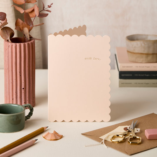 Blush Scallop With Love Card