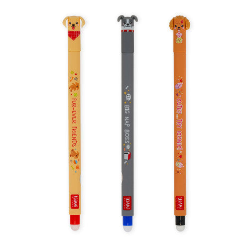 Legami Fur-Ever Friends: Set of 3 Erasable Pens