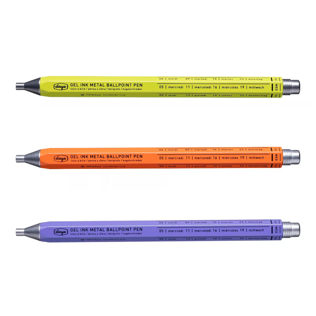 Days Gel Ink Metal Ballpoint Pen The Stationer
