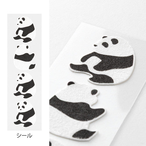 Midori Letter & Sticker Set: Panda (small or mini)