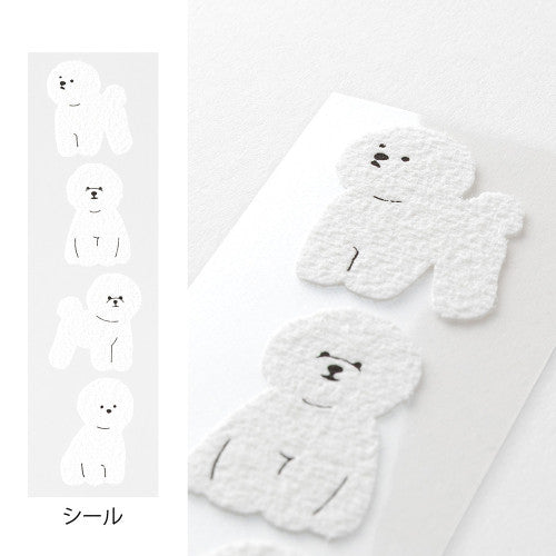 Midori Letter & Sticker Set: Bichon Frise (small or mini)