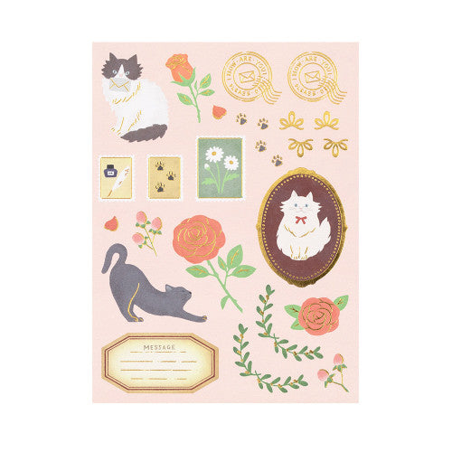 Midori Letter & Sticker Set: Cat