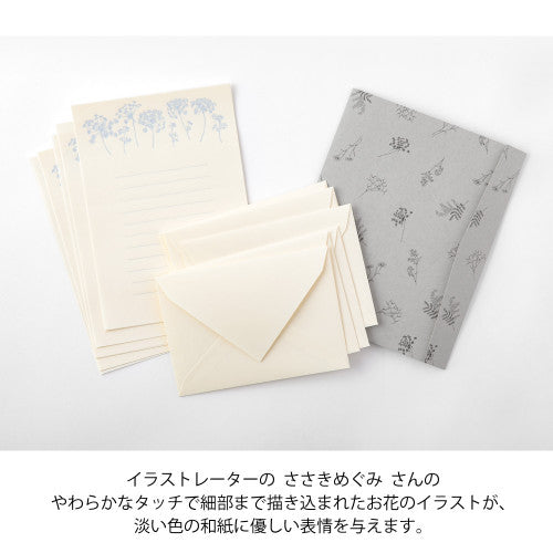 Midori Letter Set: Cream Laceflower