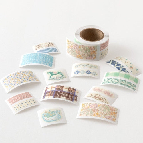 Midori Yuru Log Sticker Roll: Antique
