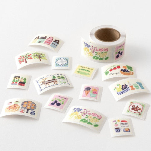 Midori Yuru Log Sticker Roll: Stamps