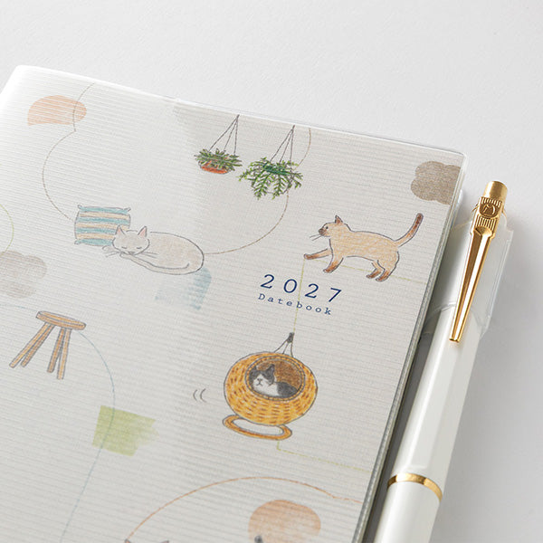 Midori Pocket Diary 2027: Cat (A6 or B6)