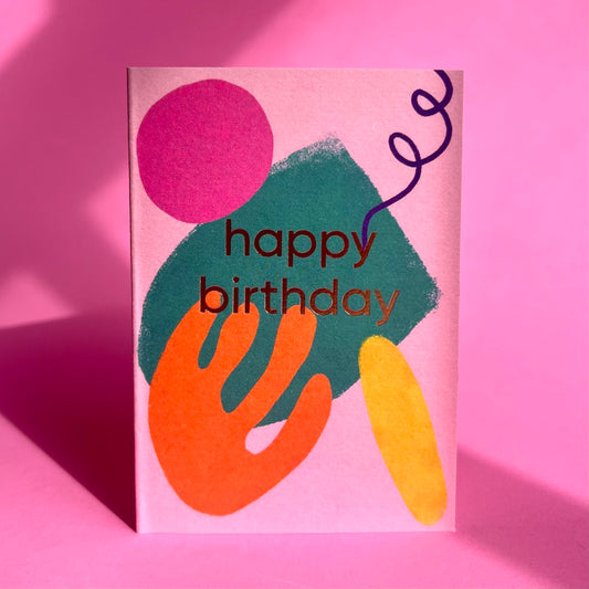 Happy Birthday Mini Card | Coral