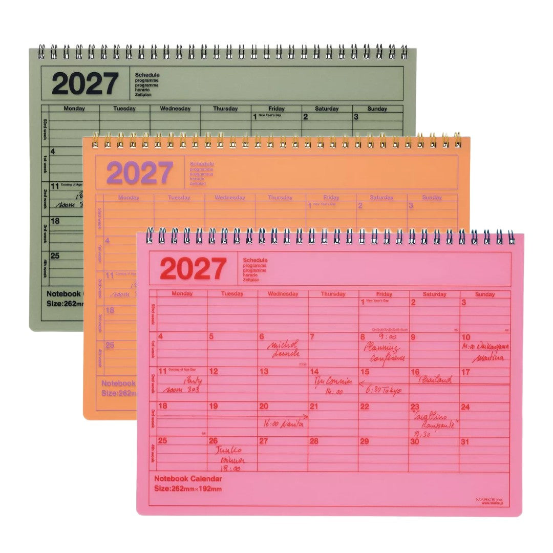 Notebook Calendar 2027: Medium