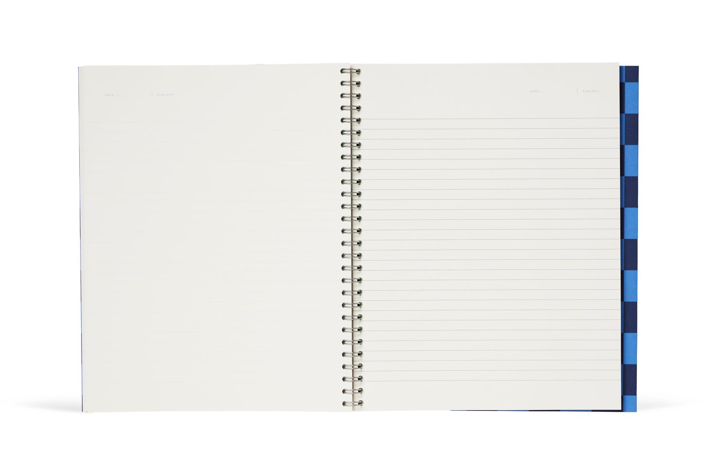 Nela Notebook Large: Blue Check