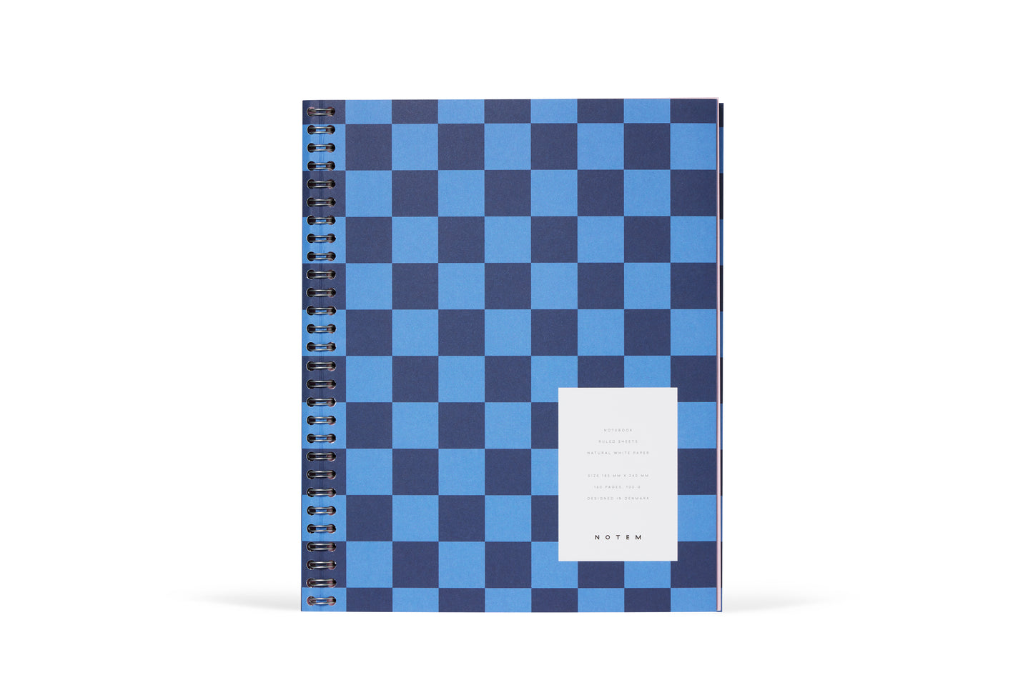 Nela Notebook Large: Blue Check