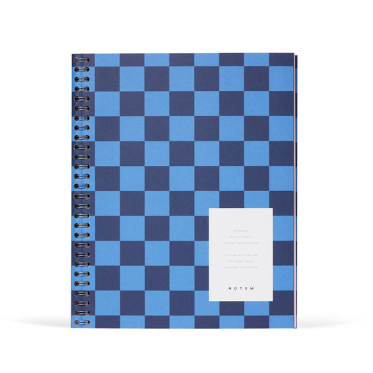 Nela Notebook Large: Blue Check