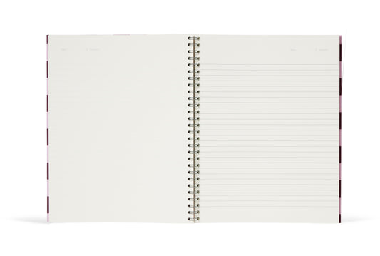 Nela Notebook Large: Bordeaux Check