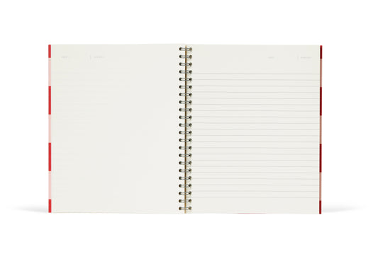 Nela Notebook Medium: Orange Check