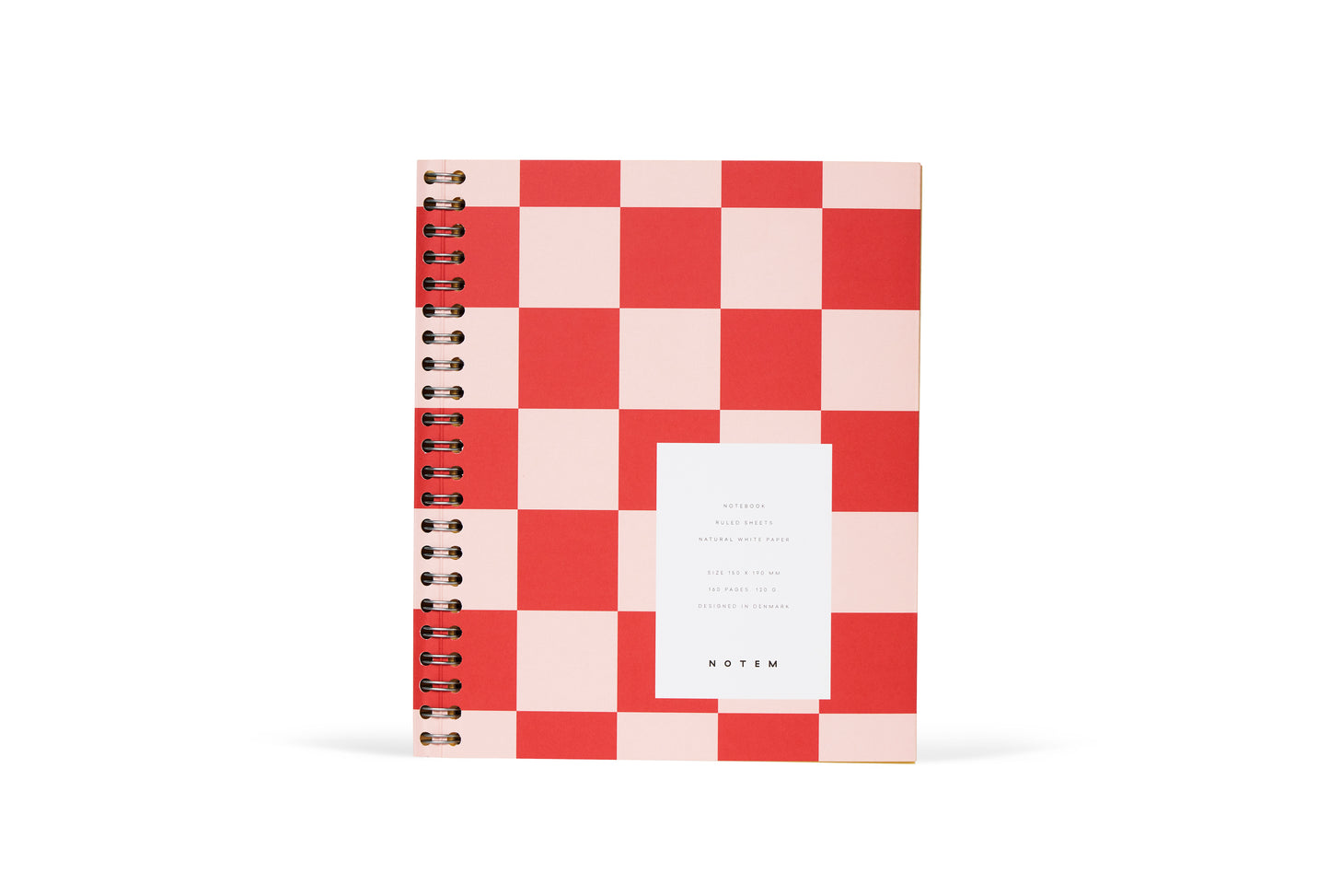 Nela Notebook Medium: Orange Check